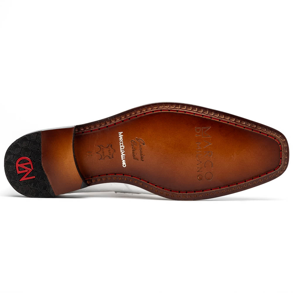 Marco Di Milano Fangio White Leather Luxury Shoe - 8 USA