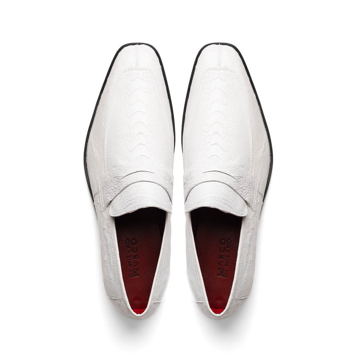 Marco_Di_Milano Fangio White Leather Luxury Shoe