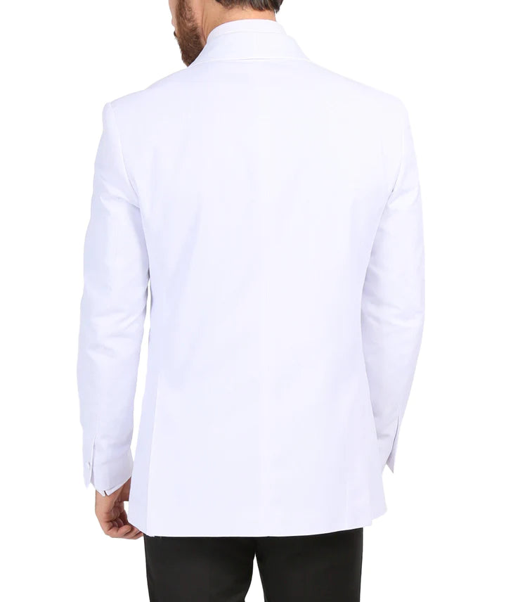 Men's Echo White Slim Fit Shawl Lapel Tuxedo Dinner Jacket