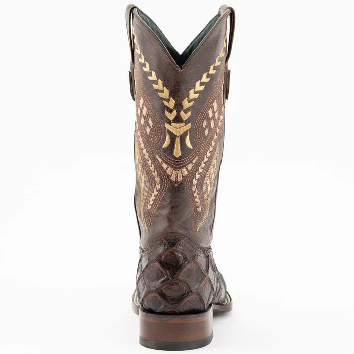 Ferrini Bronco Men's Print Pirarucu Fish Boots Handcrafted Chocolate 4339309 - 8