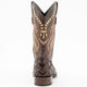 Ferrini Bronco Men's Print Pirarucu Fish Boots Handcrafted Chocolate