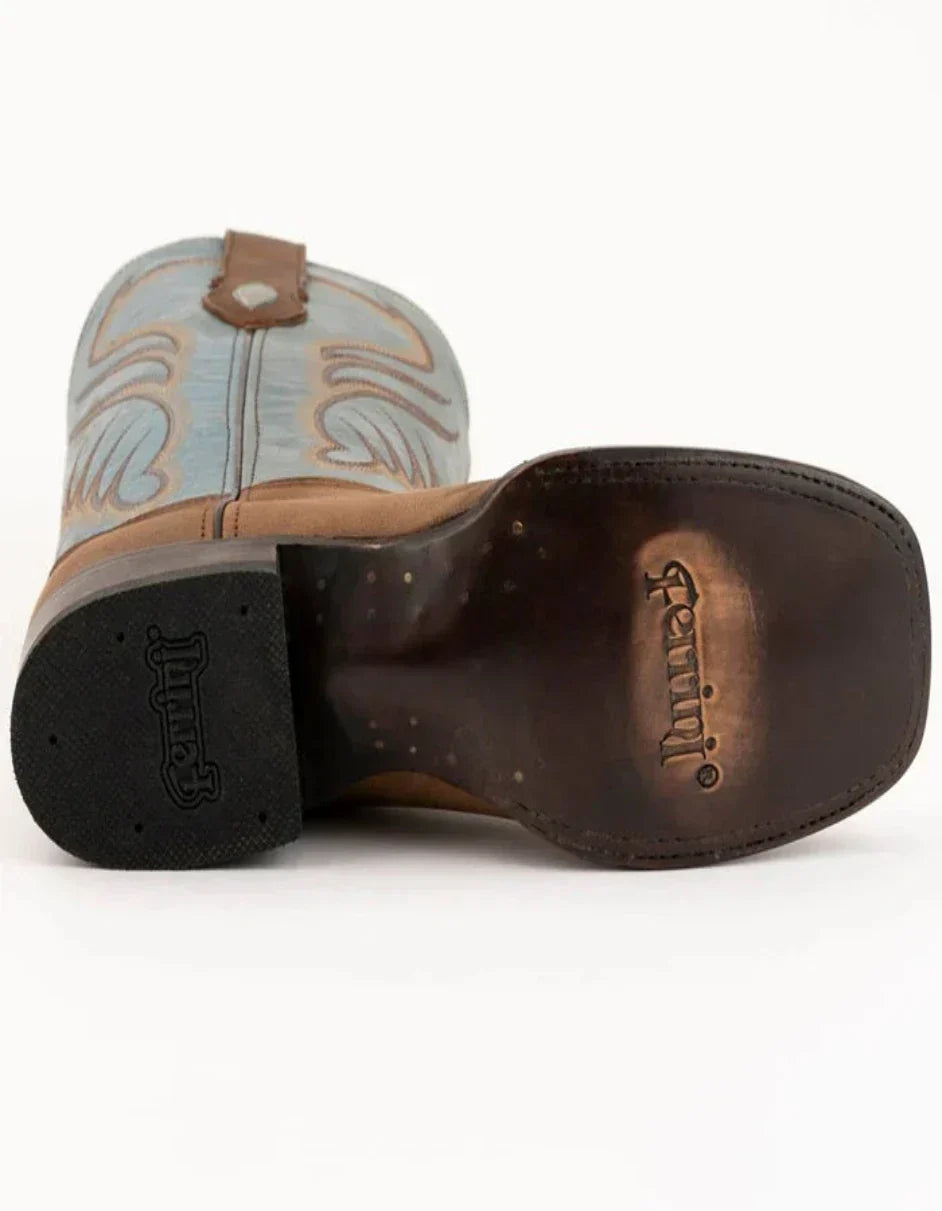 Ferrini Men's Hunter Square Toe Boots Handcrafted - Brown - Brown