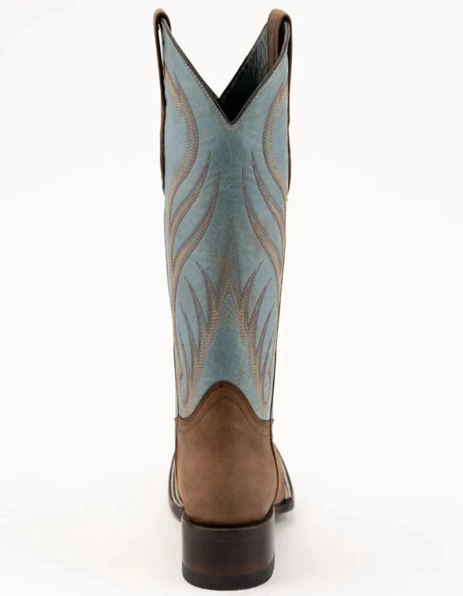 Ferrini Men's Hunter Square Toe Boots Handcrafted - Brown - Brown