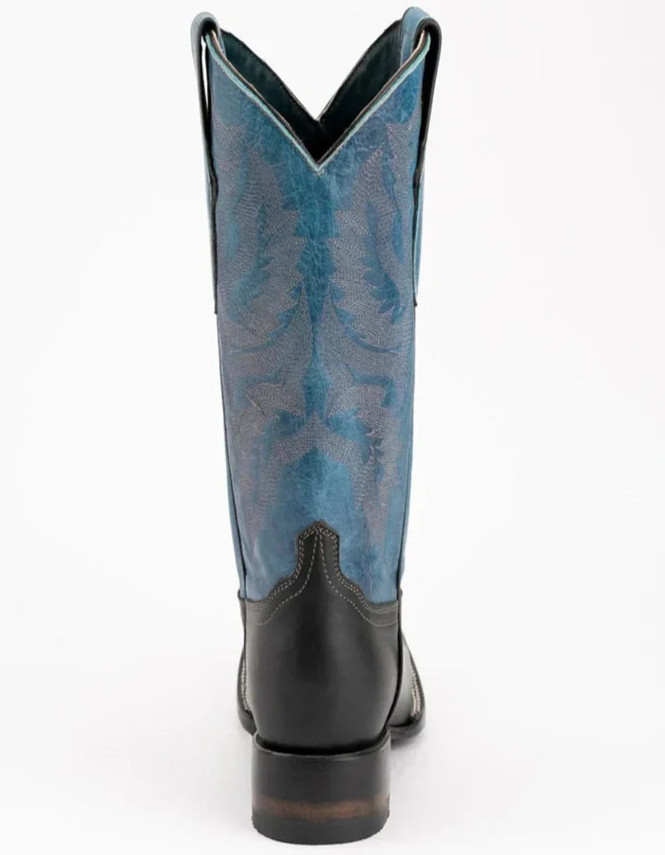 Ferrini Men's Gunner Leather Boots Handcrafted - Black - 8D