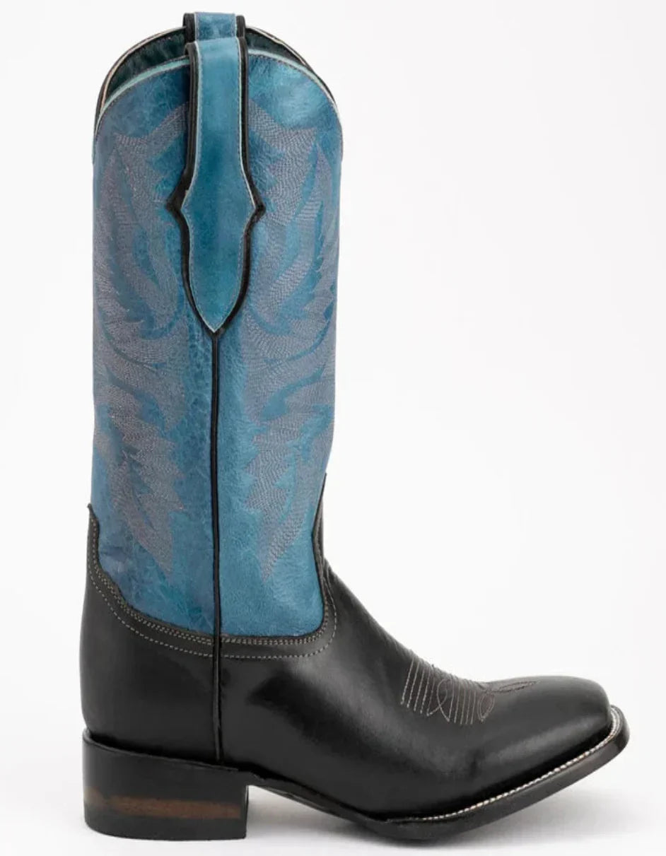 Ferrini Men's Gunner Leather Boots Handcrafted - Black - 8D