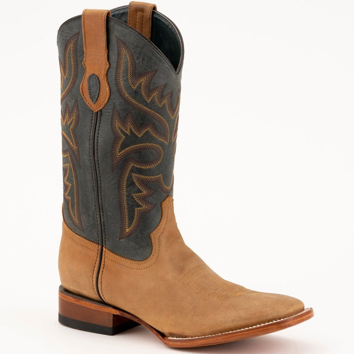 Ferrini Men's Kingston Leather Square Toe Boots Handcrafted - Antique Saddle - 6