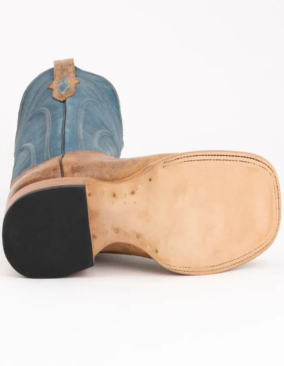 Ferrini Men's Maddox Leather Boots Handcrafted - Antique Saddle - 10D