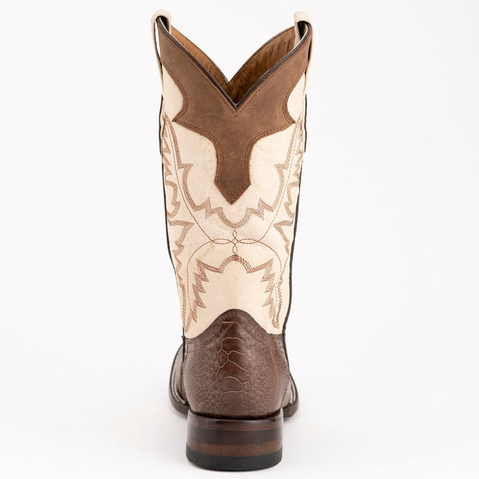 Ferrini Men's Nash Ostrich Leg Boots Handcrafted - Brown - 6