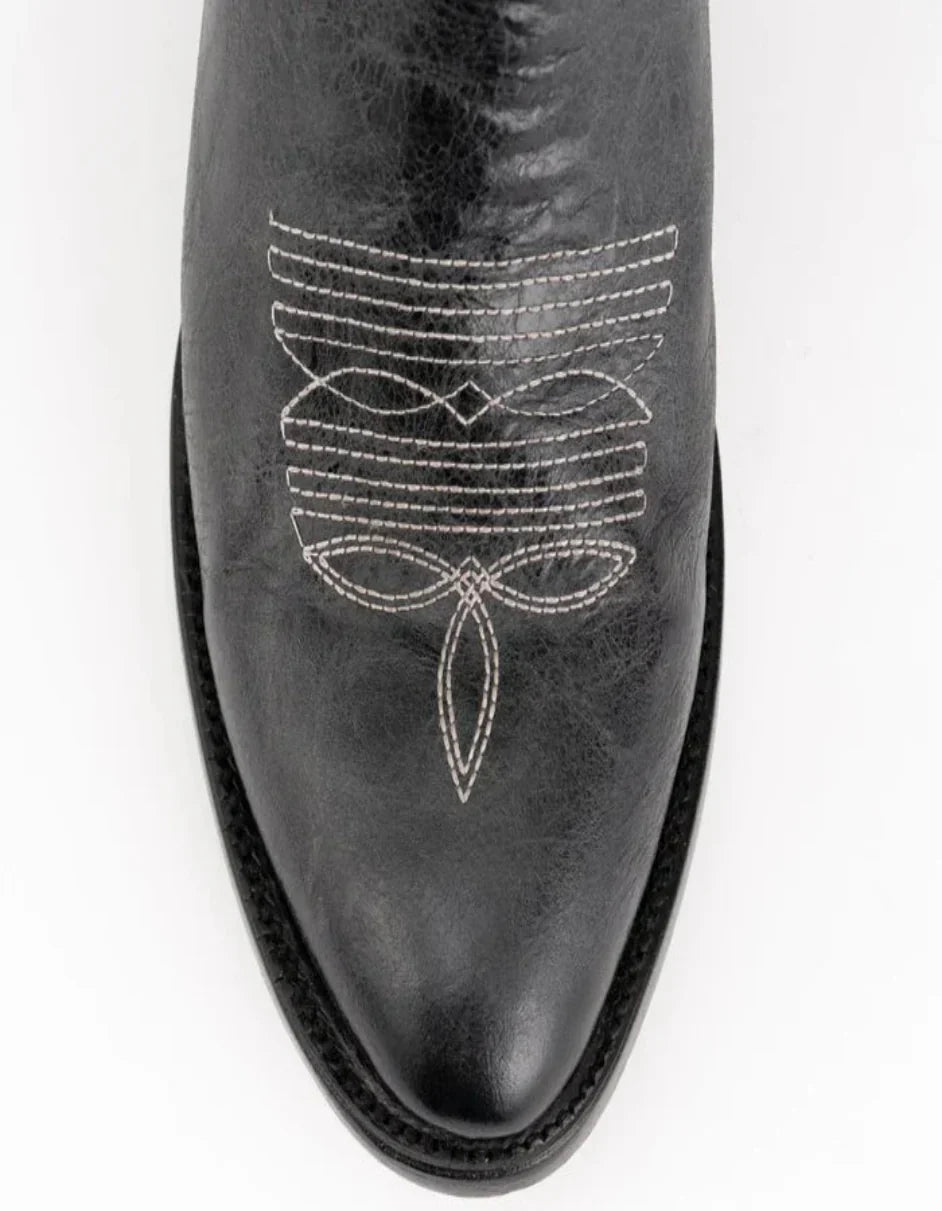 Ferrini Men's Remington Leather Round Toe Boots Handcrafted Black - 9D