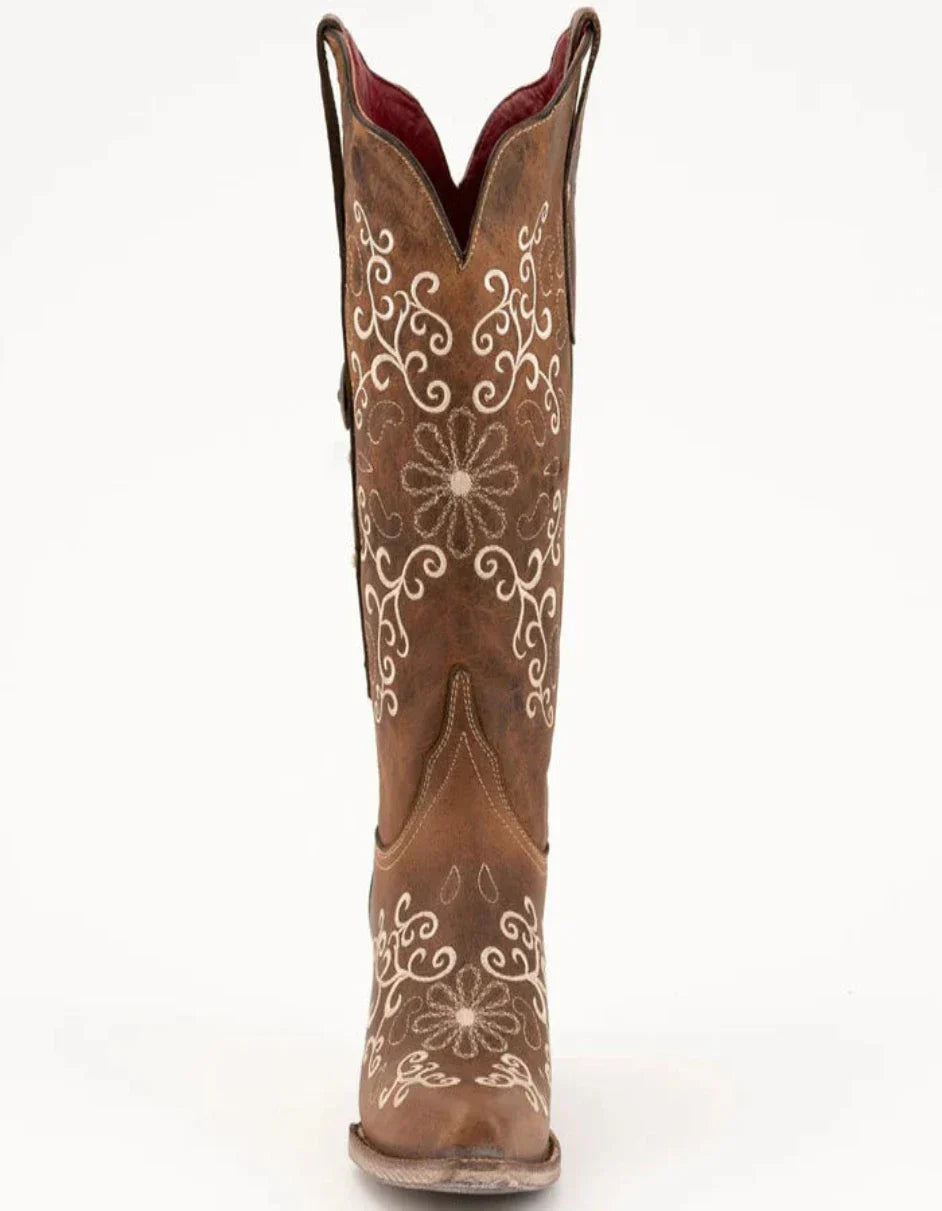 Ferrini Women's Bella Snip Toe Boots Handcrafted - Brown 8226110 - 6B