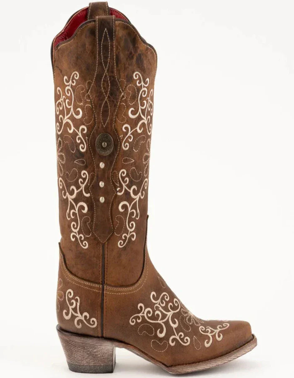 Ferrini Women's Bella Snip Toe Boots Handcrafted - Brown 8226110 - 6B