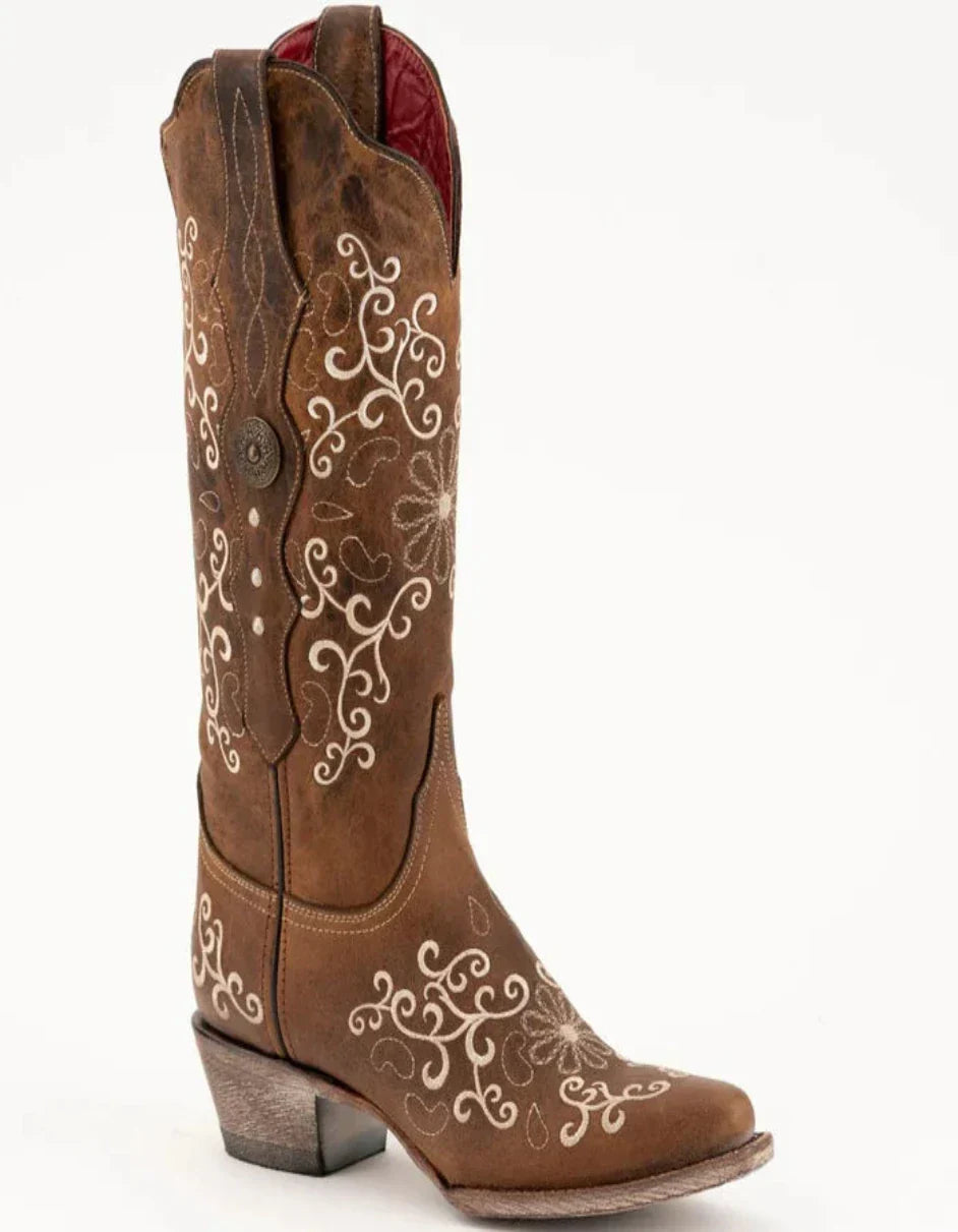 Ferrini Women's Bella Snip Toe Boots Handcrafted - Brown 8226110 - 6B