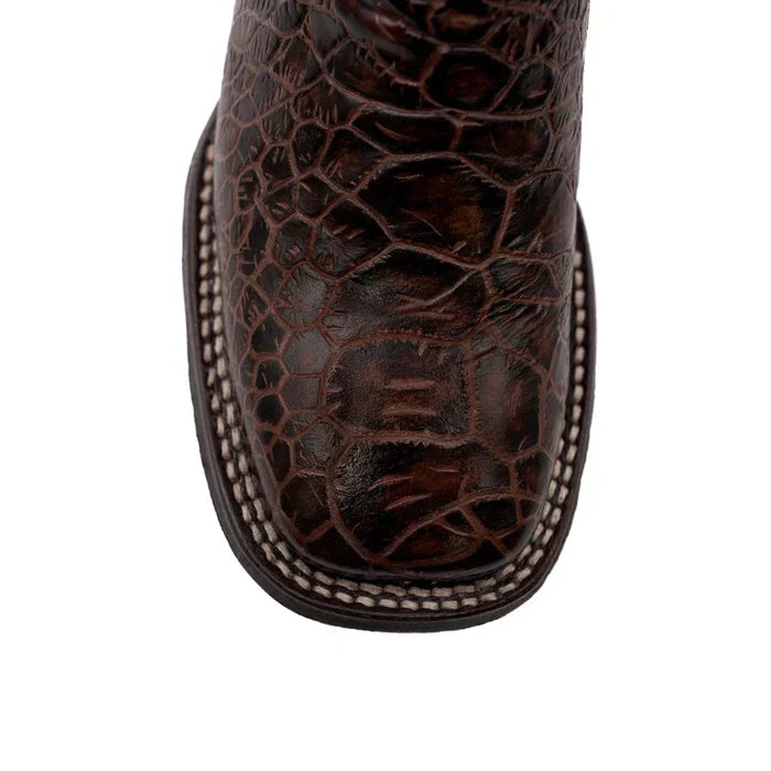 Ferrini Women's Kai Square Toe Boots Turtle Print - Chocolate 9259309 - 6B
