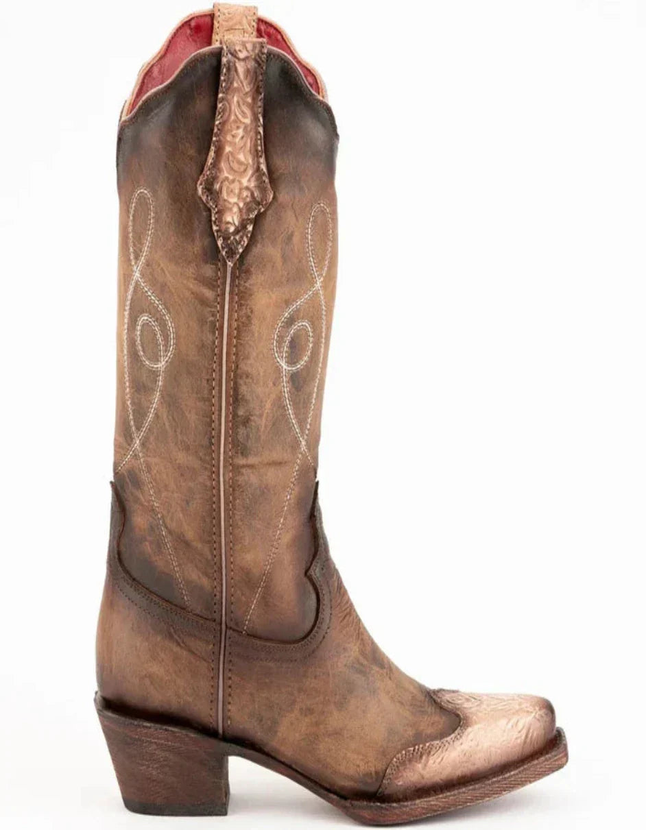 Ferrini Women's Madison Snip Toe Boots Handcrafted - Brown 8186110 - Brown