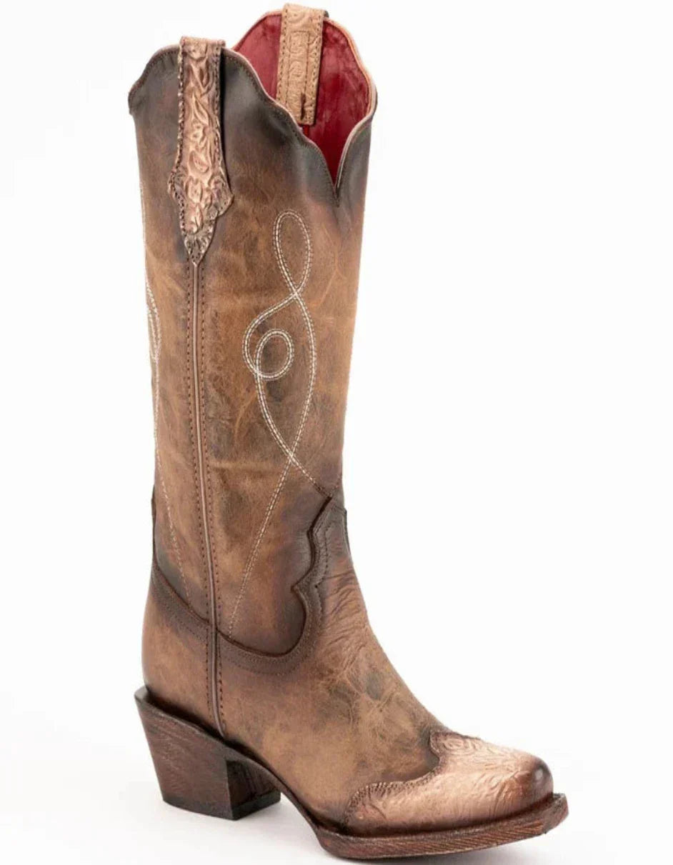 Ferrini Women's Madison Snip Toe Boots Handcrafted - Brown 8186110 - Brown