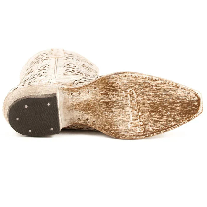 Ferrini Women's Mandala Snip Toe Boots Handcrafted - Shaby Chic Brown 8176110 - 6B