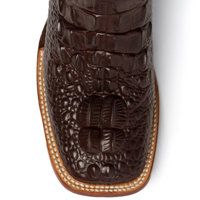 Tanner Mark Men's Cahill Print Ostrich Square Toe Boots Black - 6