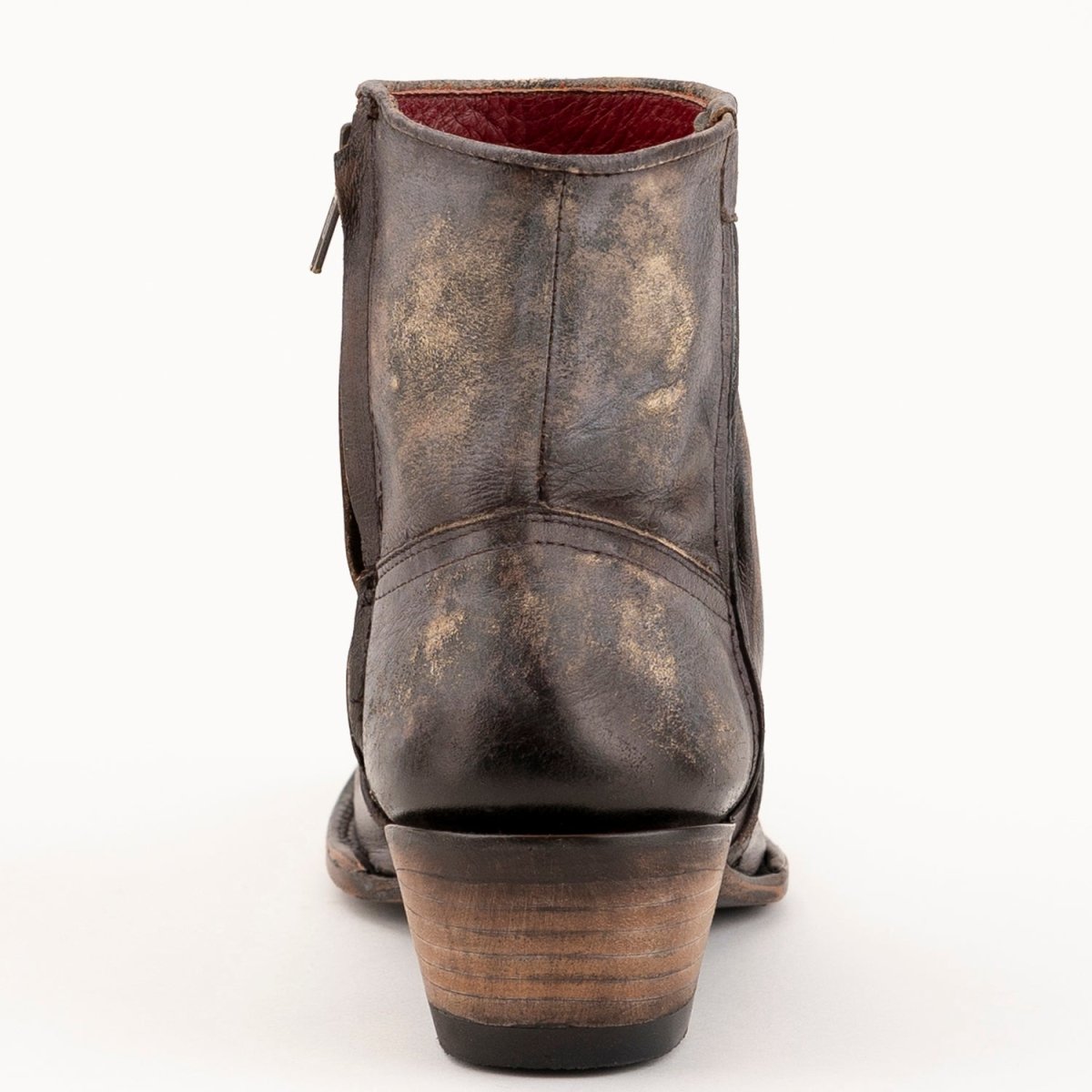 Ferrini Women's Stacey Round Toe Ankle Boots Handcrafted - Chocolate 6101152 - 6