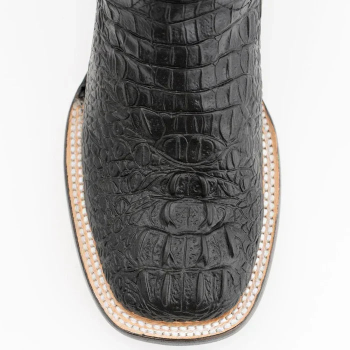 Ferrini Women's Stampede Square Toe Boots Crocodile Print - Black 9039304 - 6B