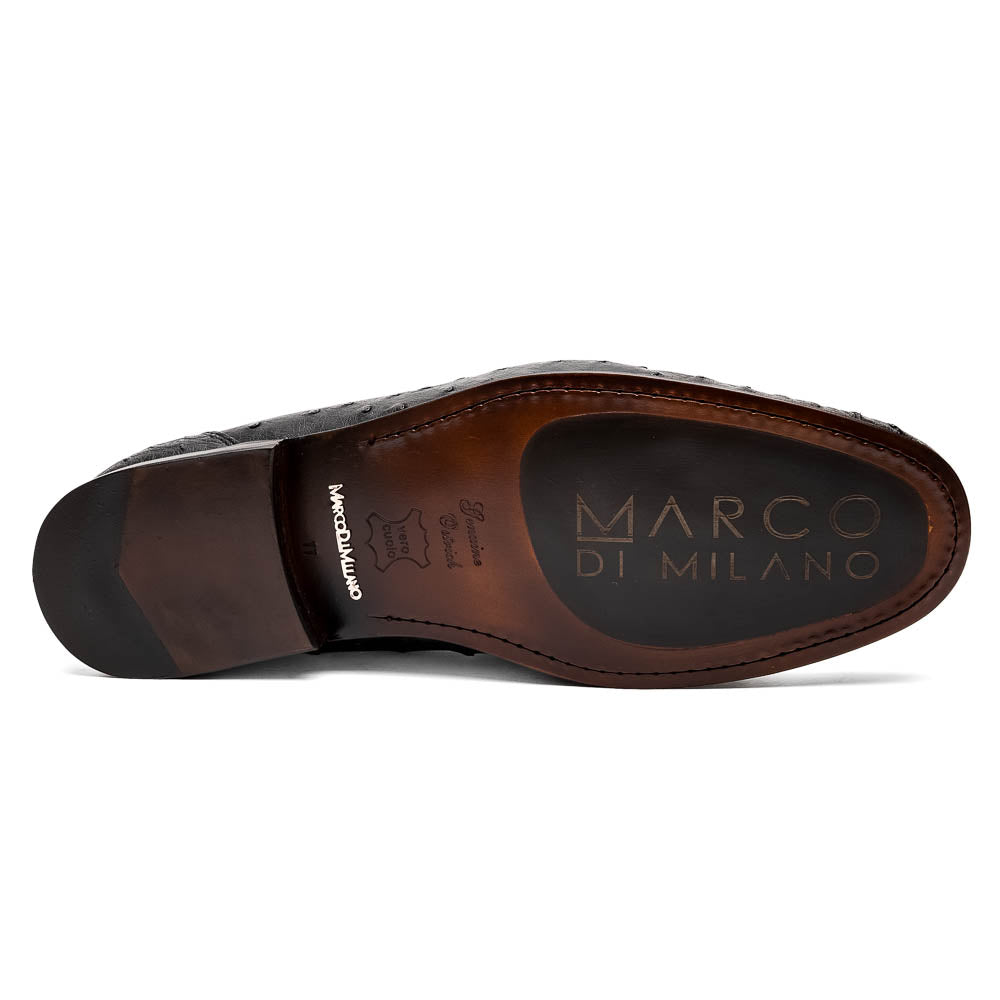Marco Di Milano Ferrioni Black Leather Luxury Shoe - 8 USA