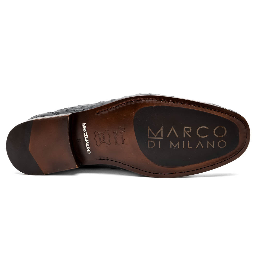 Marco Di Milano Ferrioni Ostrich Navy Bit Loafer - 8