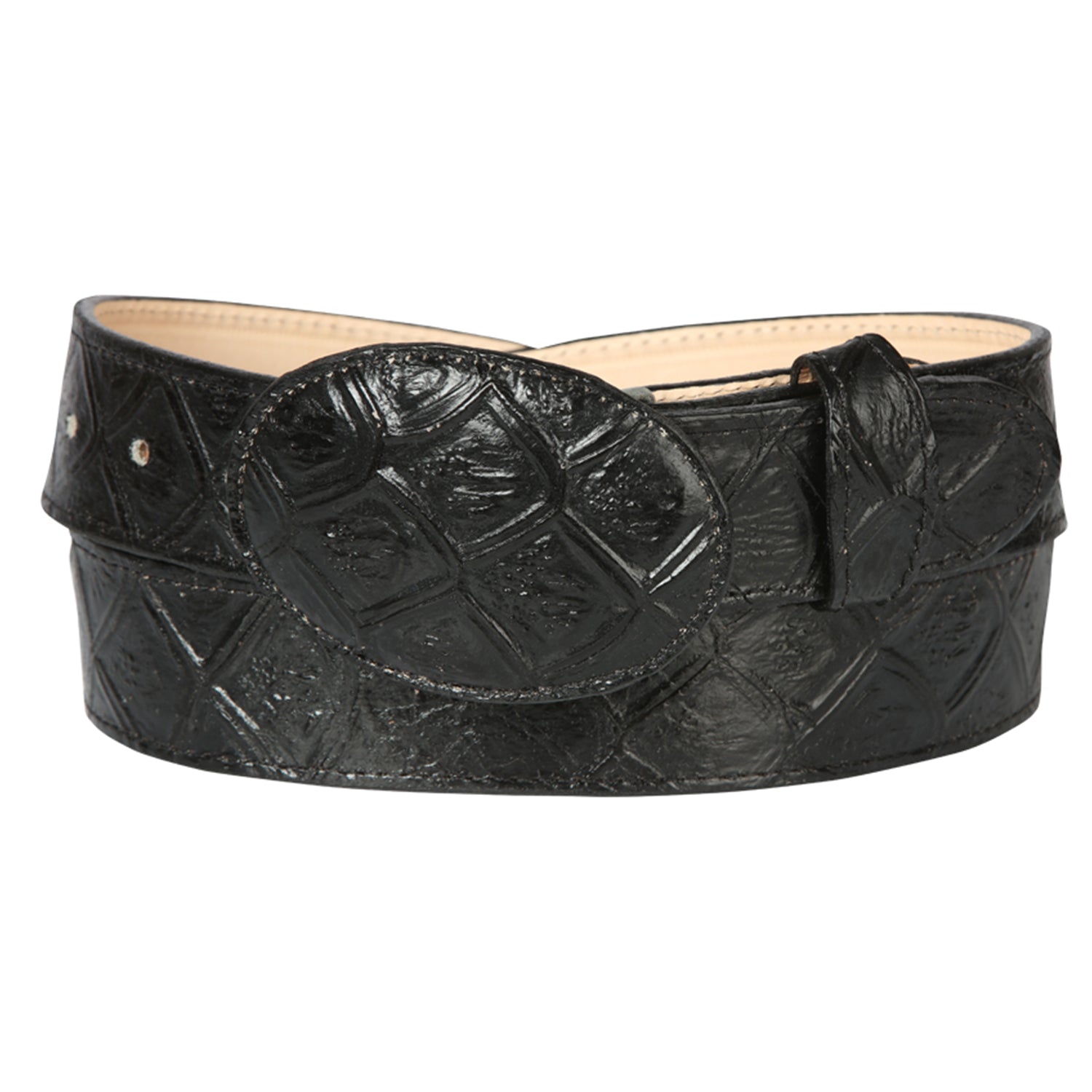 Printed Pirarucu Belt - Black