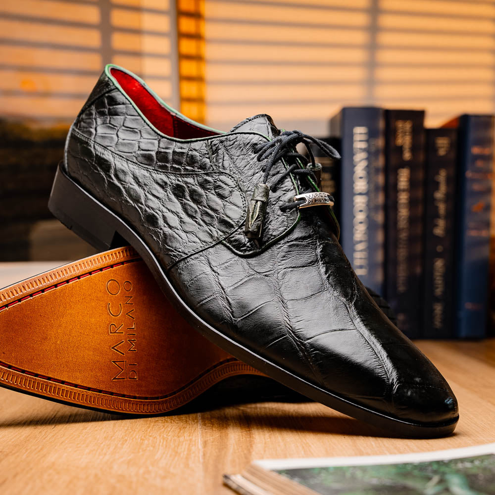 Marco Di Milano Fitipaldi Olive Leather Shoe - 7.5 USA
