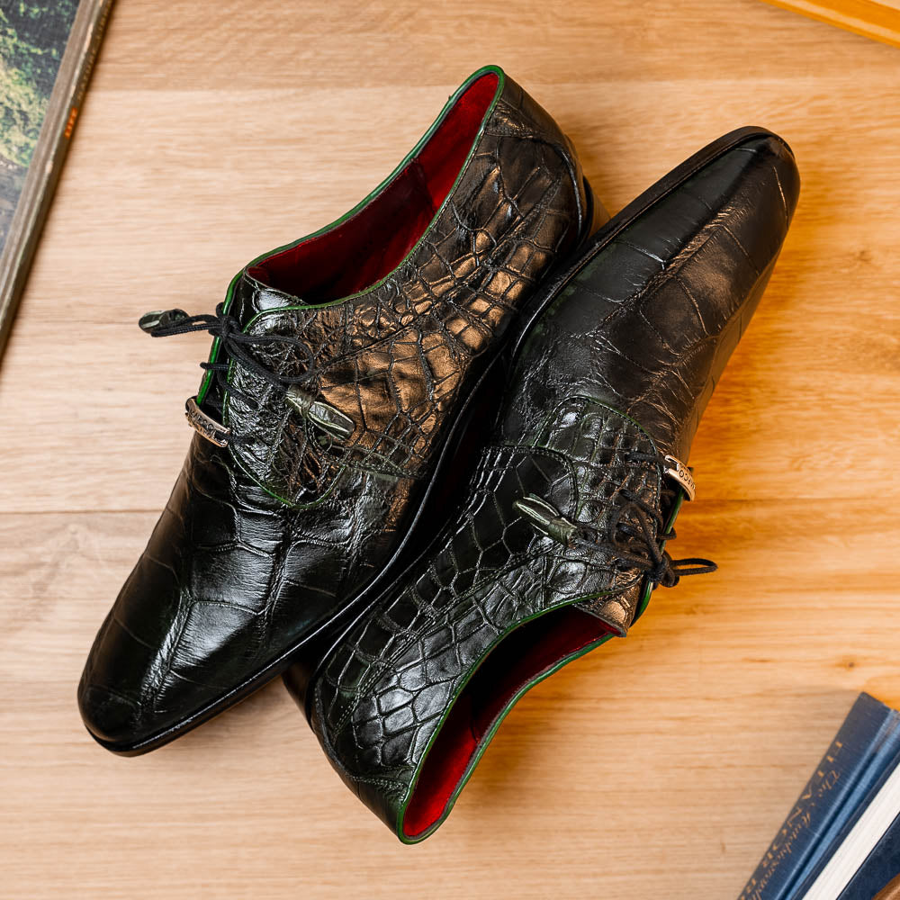 Marco Di Milano Fitipaldi Olive Leather Shoe - 7.5 USA