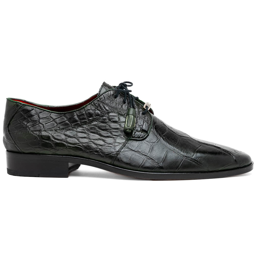 Marco Di Milano Fitipaldi Olive Alligator Derby Shoe - 9