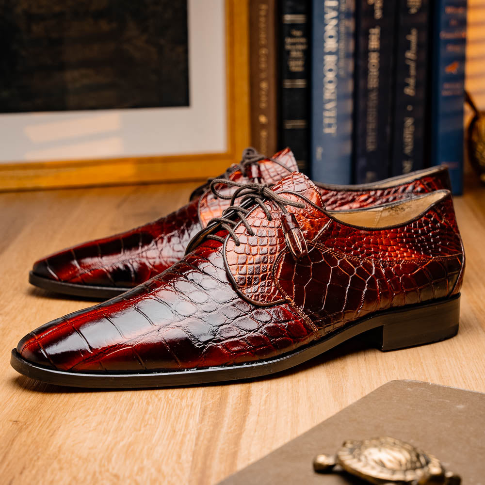 Marco Di Milano Fitipaldi: Rustic Cognac Leather Shoe - 14 USA