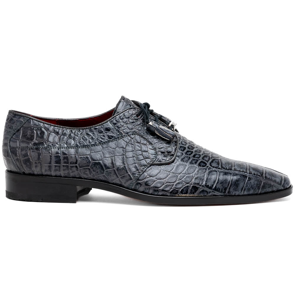 Marco Di Milano Fitipaldi Rustic Grey Alligator Derby Shoe - 7.5