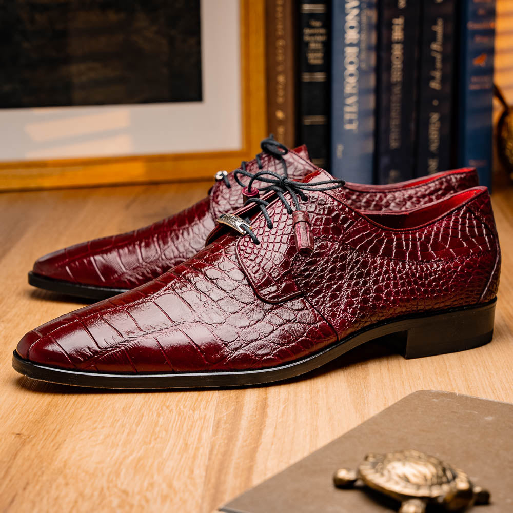Marco Di Milano Fitipaldi Wine Leather Dress Shoe - 7 USA