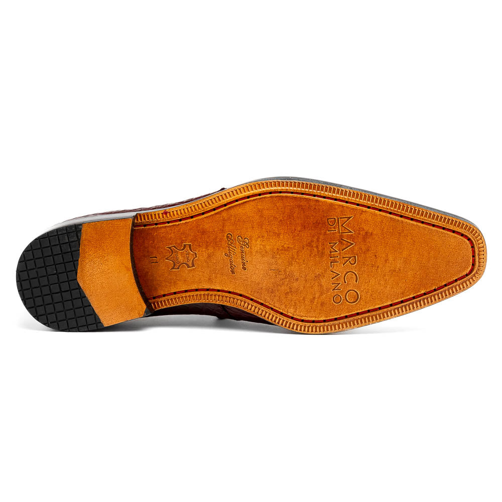 Marco Di Milano Fitipaldi Wine Alligator Derby Shoe - 7