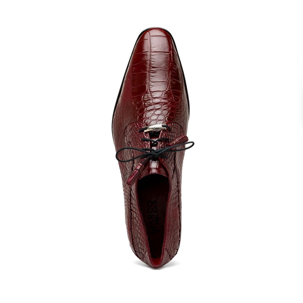 Marco Di Milano Fitipaldi Wine Alligator Derby Shoe - 7