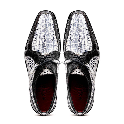 Marco Di Milano Caribe Newspaper Black Leather Dress Shoe