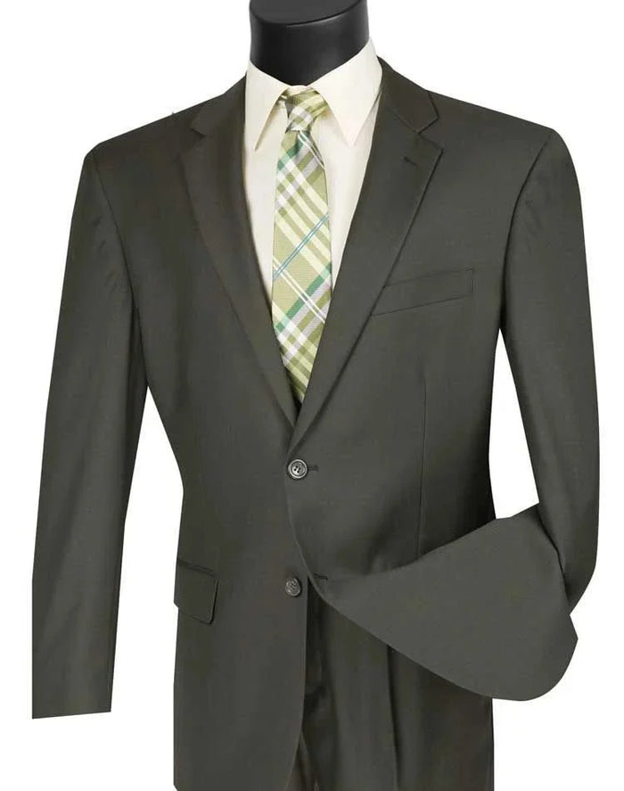 Royal Diamond Men's 2-Piece Suit - Solid Colors/Purple