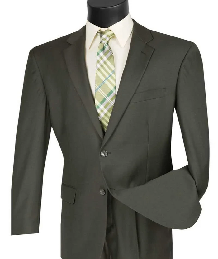 Vinci Men's Big & Tall 2-Piece Poplin Suit - Discounted Prices Purple