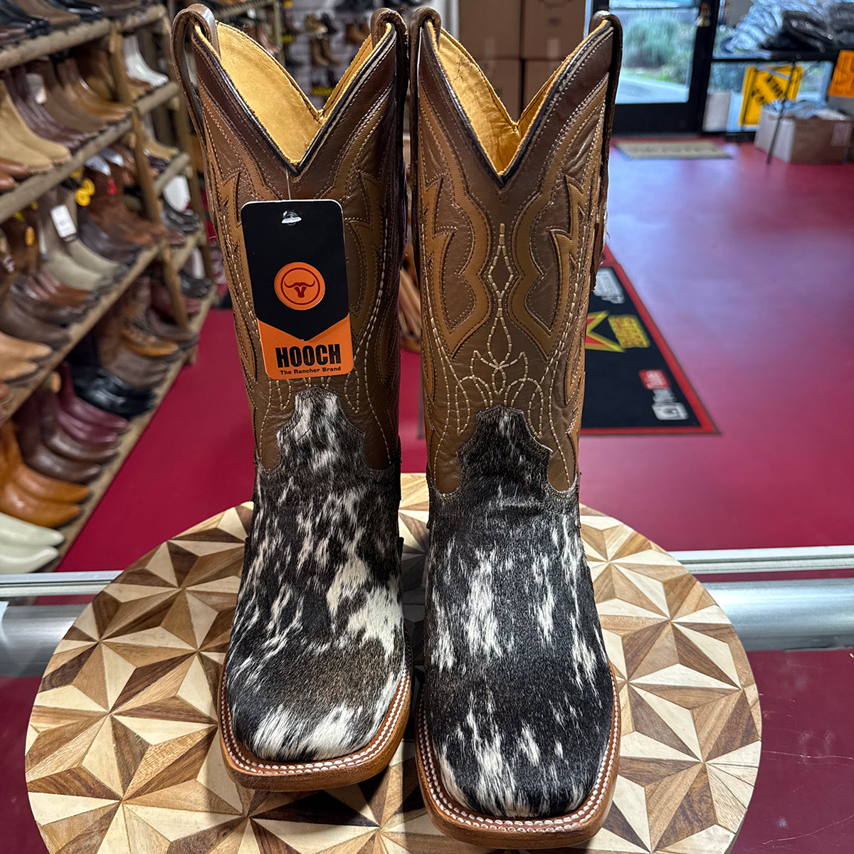 Hair On Hide Cowboy Boots - EE