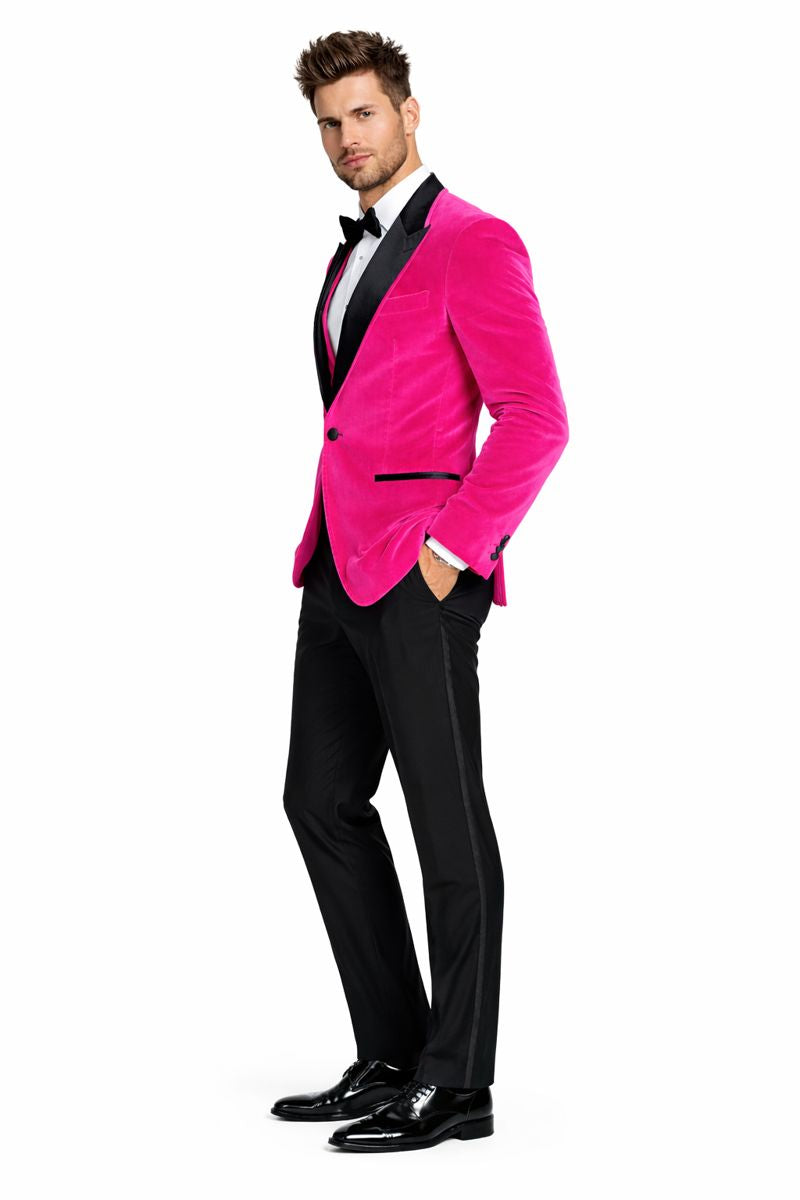 Fuchsia Wedding Prom 2025 Best Fashio Suits Men's blazer-New Designer Collection - 36 Short