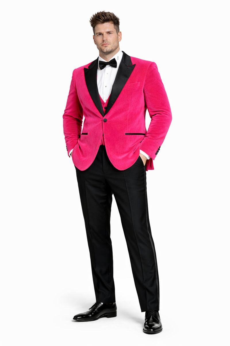 Fuchsia Wedding Prom 2025 Best Fashio Suits Men's blazer-New Designer Collection - 36 Short