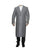 Full Length Light Grey Ankle length Wool Dress Top Coat / Overcoat