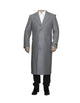 Full Length Light Grey Ankle length Wool Dress Top Coat / Overcoat