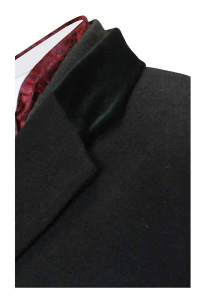 Full Length Long men's Dress Topcoat - Winter coat in Black