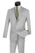 Mens Basic 2 Button Classic Fit Poplin Suit in Grey