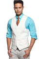 Mens Classic 5 Button Suit Vest in White
