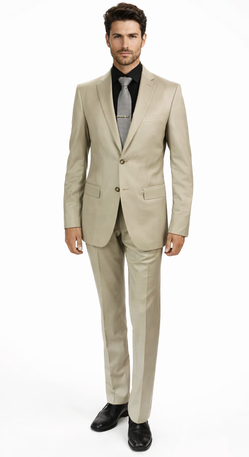 Galante Uomo Made in Italy Beige Suit - 34 Short or Extra Small