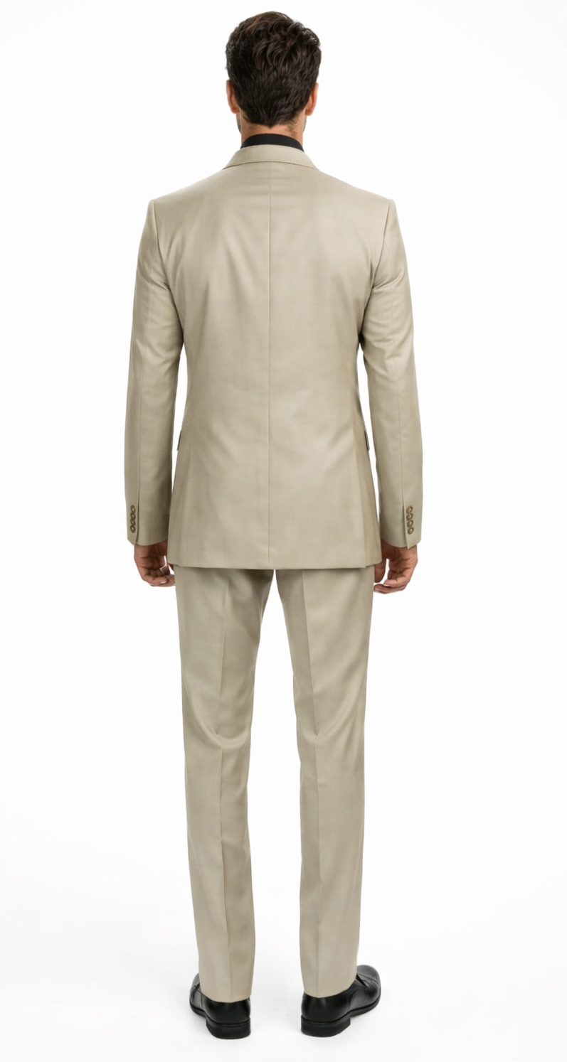 Galante Uomo Made in Italy Beige Suit - 34 Short or Extra Small