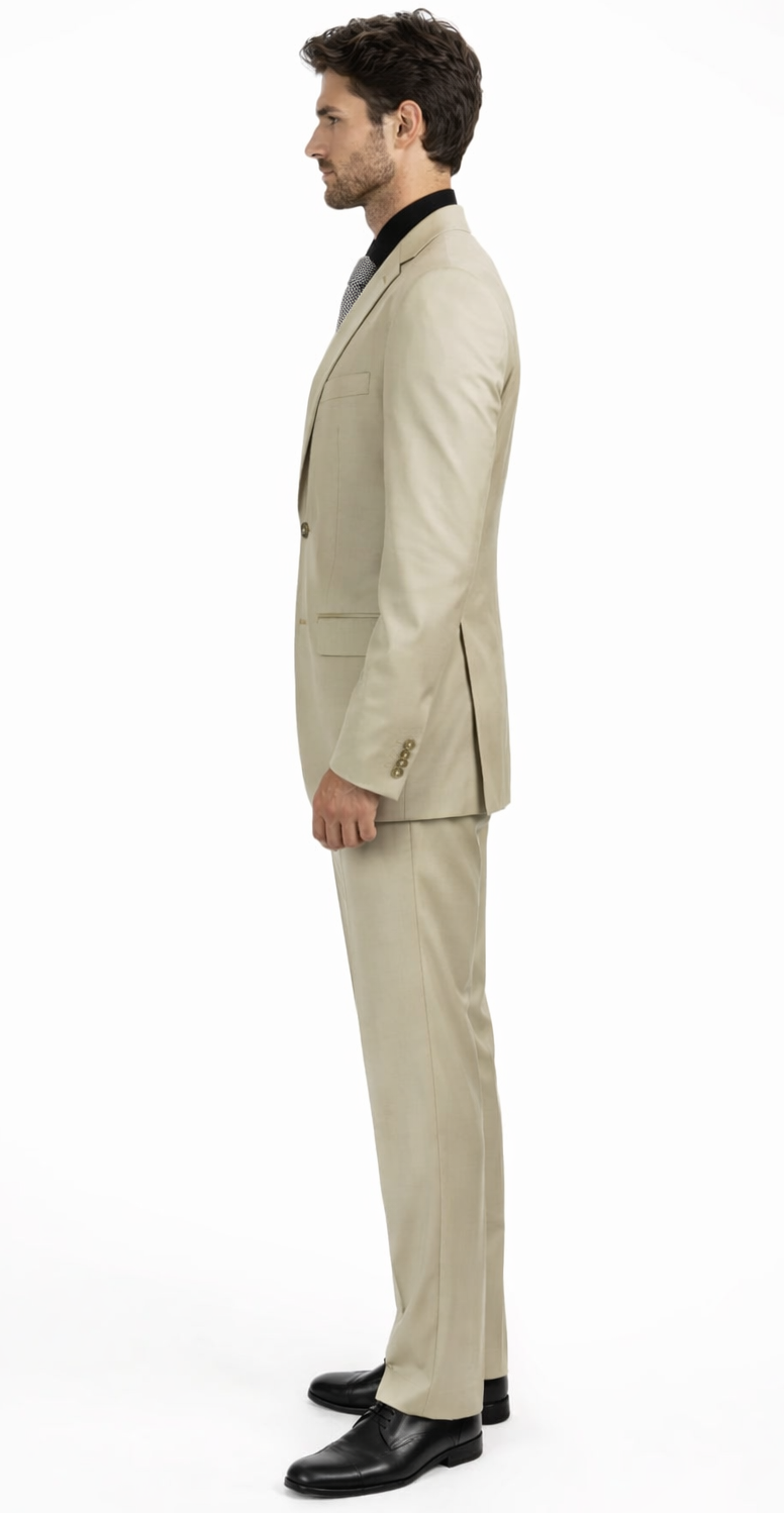 Galante Uomo Made in Italy Beige Suit - 34 Short or Extra Small
