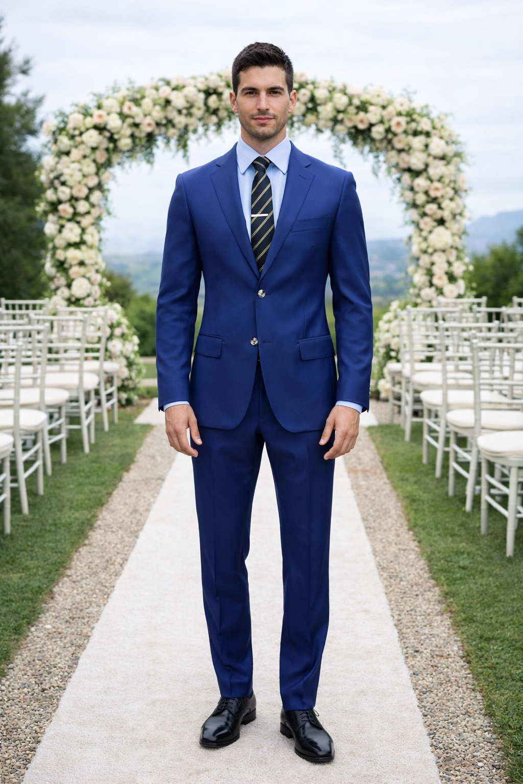 Galante Uomo Made in Italy Blue Suit - 34 Short or Extra Small