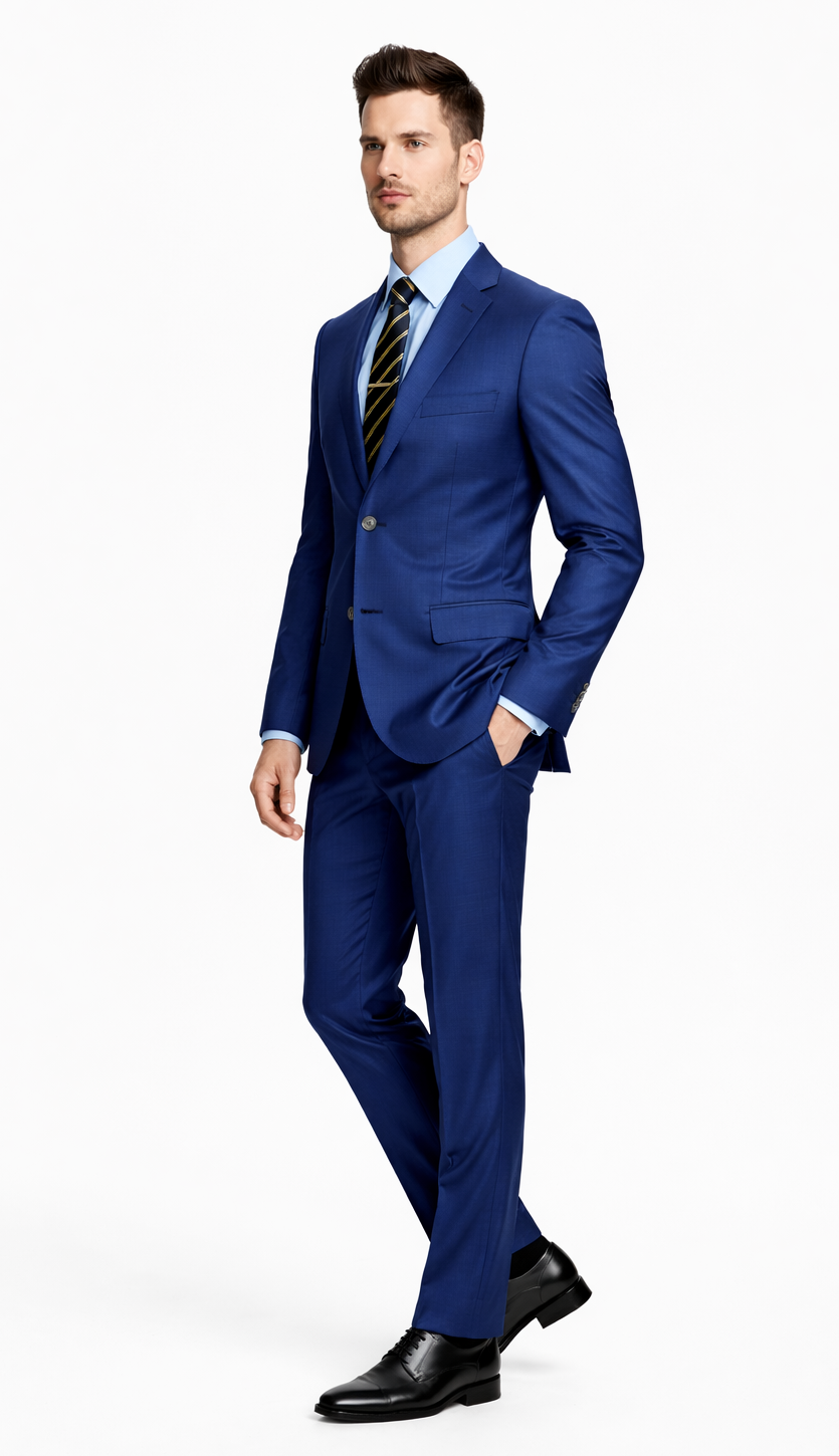 Galante Uomo Made in Italy Blue Suit - 34 Short or Extra Small